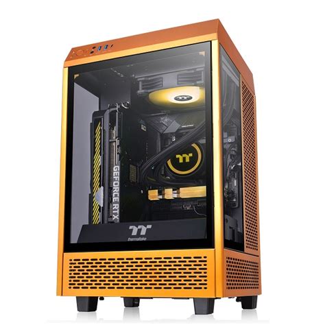 the tower 100 metallic gold mini chassis|Thermaltake's The Tower 100 mini chassis now .